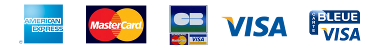 Paiement Visa, Mastercard ou American Express- AMEX